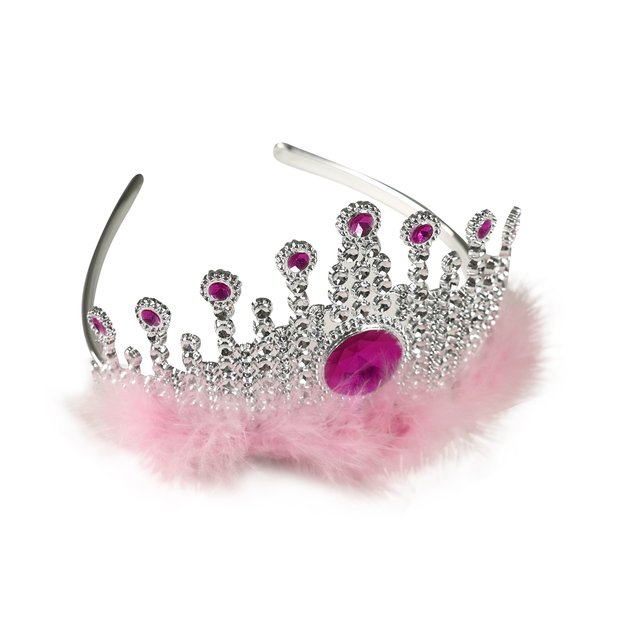 princesės karūna su plunksnomis