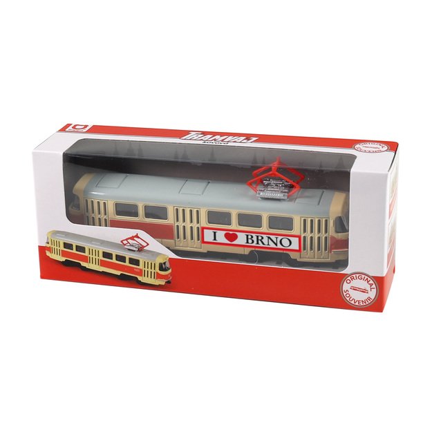 Metal Czech retro tram 16 cm BRNO 2