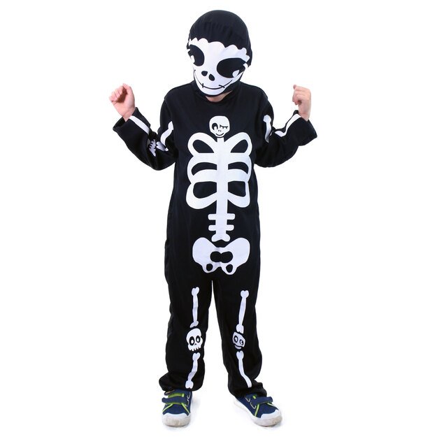 Children costume - skeleton with cap (M) 1