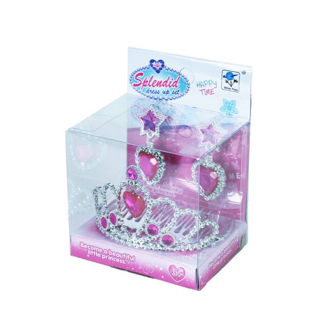 Princesės karūna su rožiniais auskarais 2