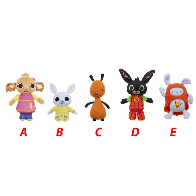 Bing, Flop ir Hoppity pliušinių žaislų rinkinys. 5