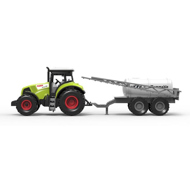 Plastic tractor with spraying siding 2