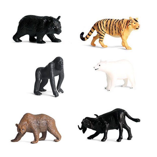 A set of wild animals 6 pcs 3