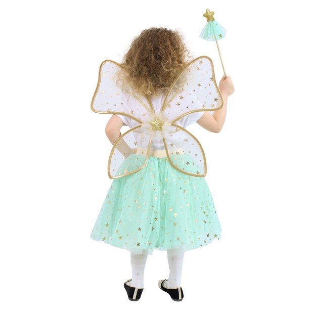 Children costume green fairy tutu skirt with accs. 1