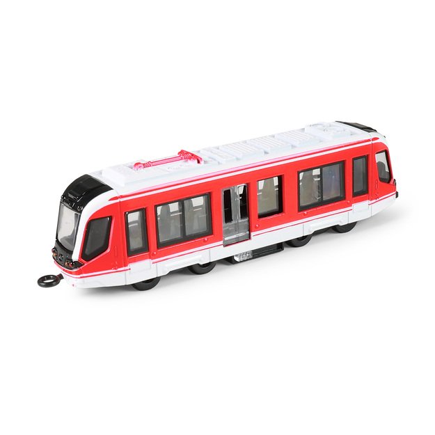 Tram metal red 20 cm 8
