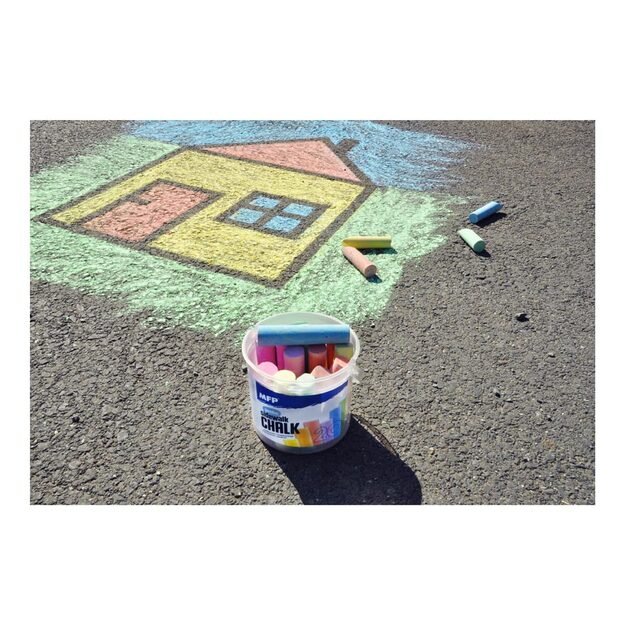 Šaligatvio kreidelės M, apvalios, 20 vnt., mišinys 2