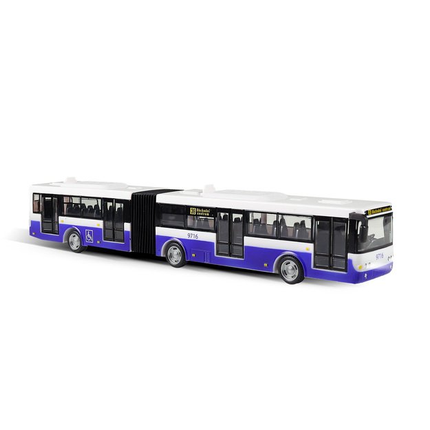 The bus reports stops in Czech 36 cm 1