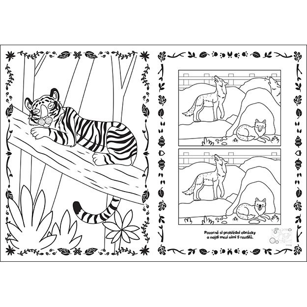 A4 formato spalvinimo knygelė su ZOO lipdukais 2