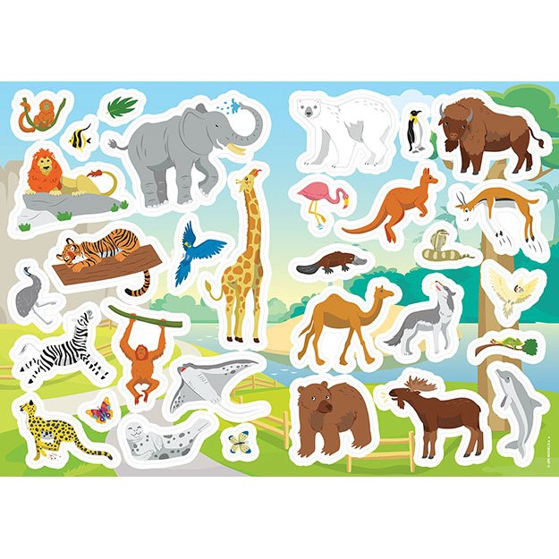 A4 formato spalvinimo knygelė su ZOO lipdukais 3