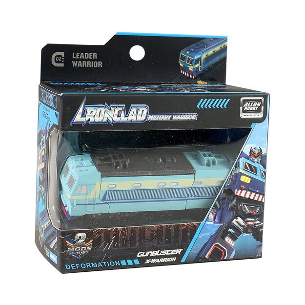 Metal robot locomotive blue 3