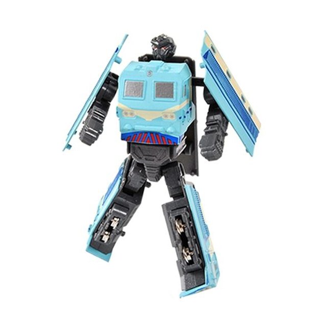 Metal robot locomotive blue 4