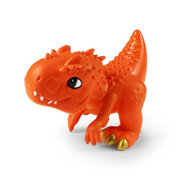 Juokingas oranžinis dinozauras 14 cm 1