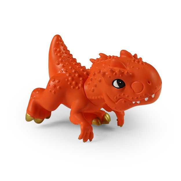 Juokingas oranžinis dinozauras 14 cm 5