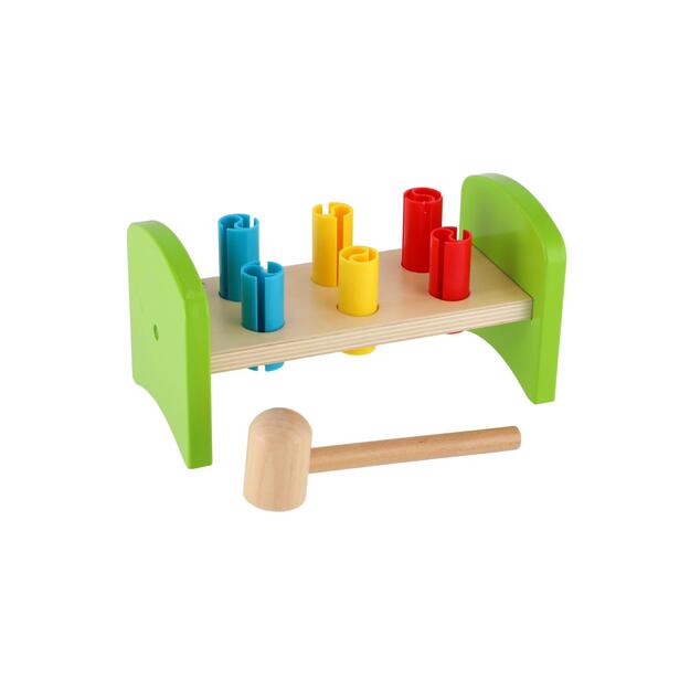 Wooden mallet with hammer in a box