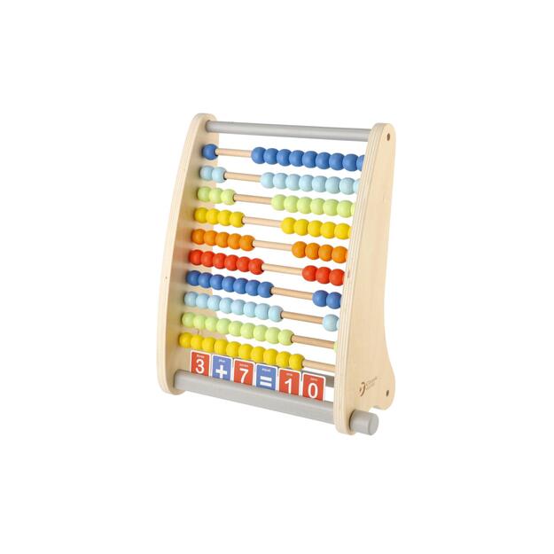 Wooden counter 100 marbles in a box with cards