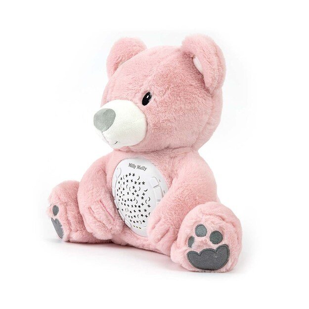 Pliušinis meškiukas su projektoriumi Milly Mally Bear rožinis 1