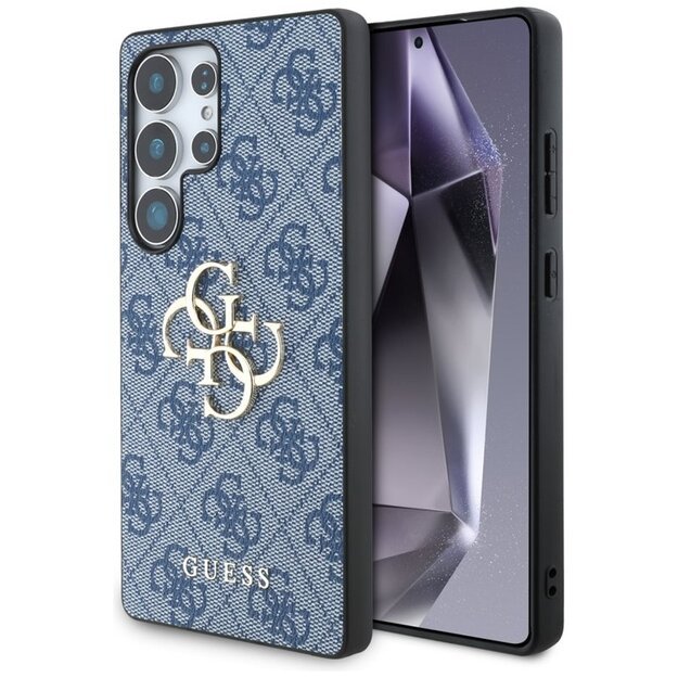 „Guess Big 4G Logo Classic“ logotipo dėklas, skirtas „Samsung Galaxy S25 Ultra“ (mėlynas)