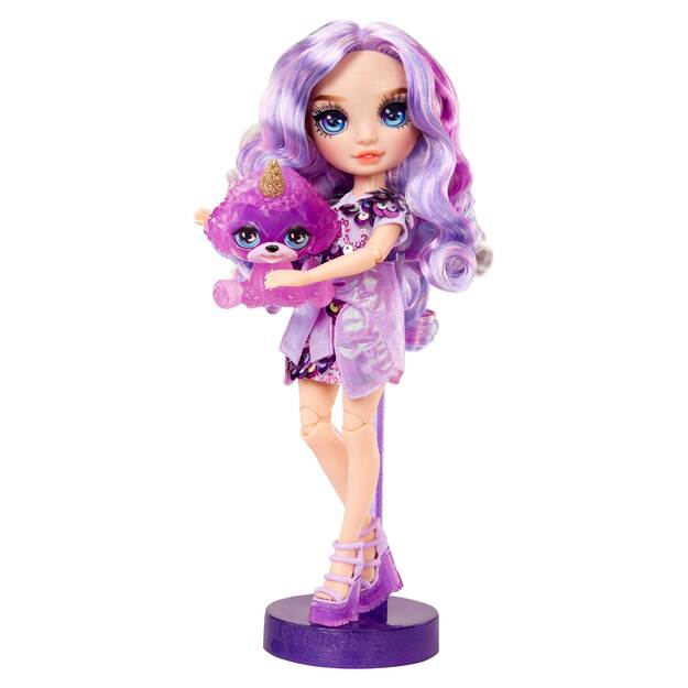 Klasikinė vaivorykštės mados lėlė - violetinė 5