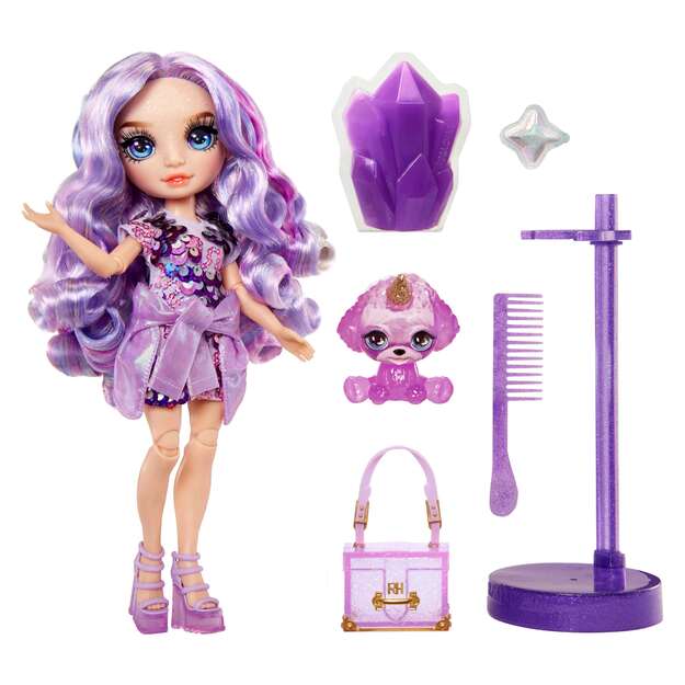 Klasikinė vaivorykštės mados lėlė - violetinė 10
