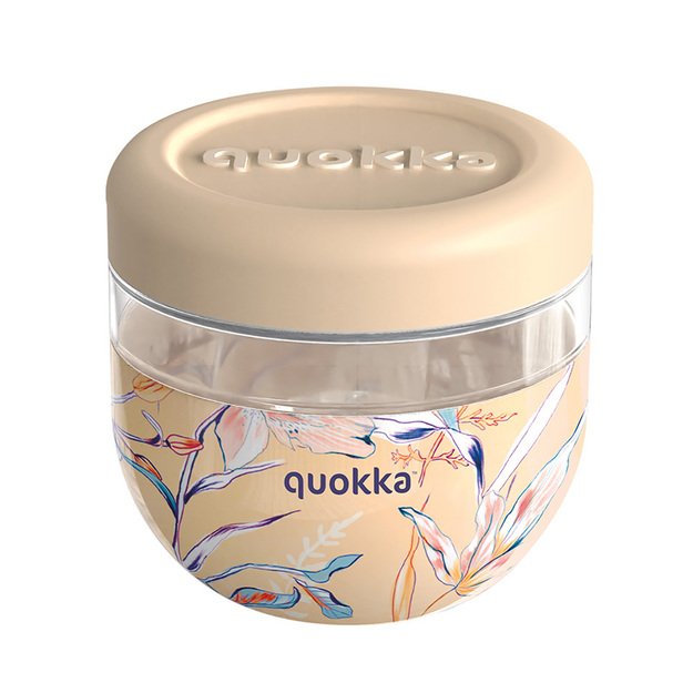 Quokka Bubble Food Jar - Plastikinė maisto talpa / priešpiečių dėžutė 770 ml (Vintage Floral)