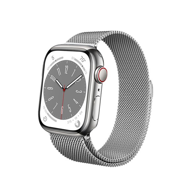 „Crong Milano Steel“, skirtas „Apple Watch“, 38/40/41 mm (sidabras)