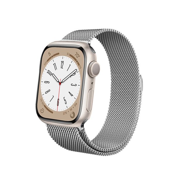 „Crong Milano Steel“, skirtas „Apple Watch“, 38/40/41 mm (sidabras)