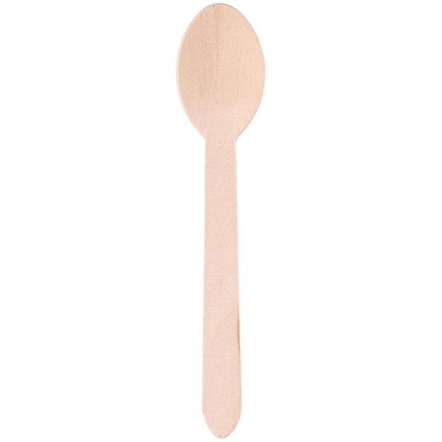 Alpina - Vienkartiniai mediniai šaukštai 16 cm 50 vnt 5