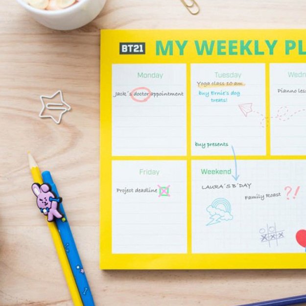 BT21 - Savaitės planuotojas 54 A4 puslapiai 15