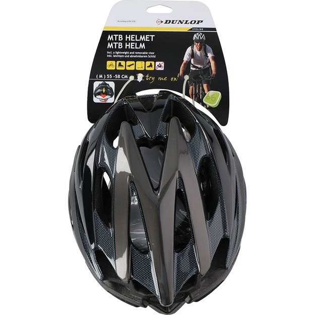 Dunlop – MTB reguliuojamas dviračio šalmas r. M 55-58 cm (juoda)