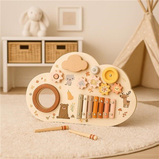 Montessori užimtumo lenta kūdikių mišiniams gyvūnams 1