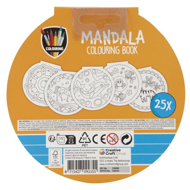 Mandalų spalvinimo knygelė, 25 lapai 3