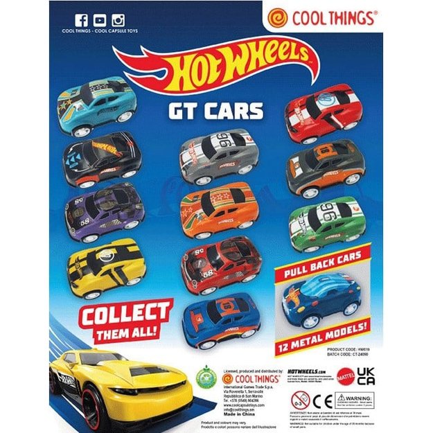 „Hot Wheels GT“ automobilis kapsulėje/rutulėje 65 mm 5