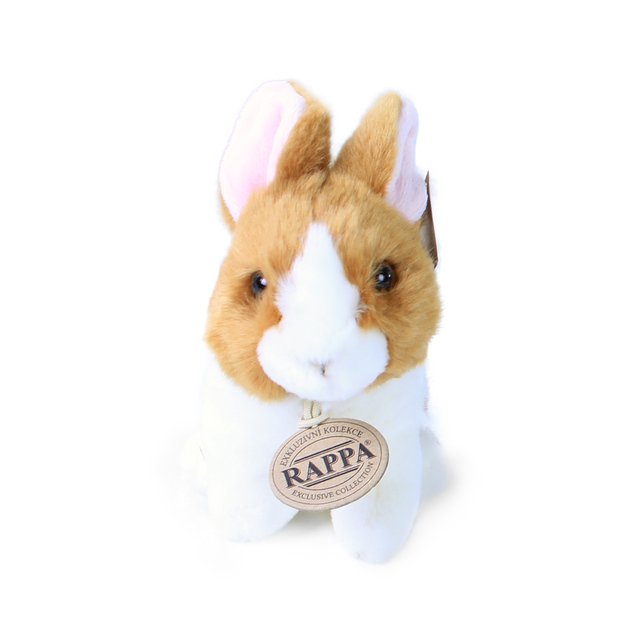 Pliušinis baltai rudas triušis 16 cm EKOLOGIŠKAS 2