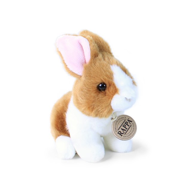 Pliušinis baltai rudas triušis 16 cm EKOLOGIŠKAS 3