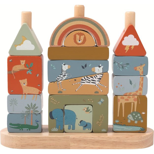 2Kids Toys Safari Dice Stacking 3