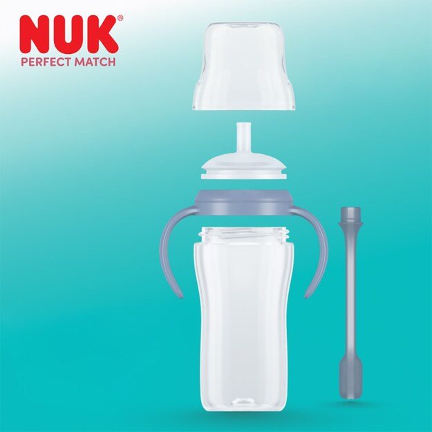NUK Perfect Match lavinamasis buteliukas su šiaudeliu PINGVINAS 260 ml 2