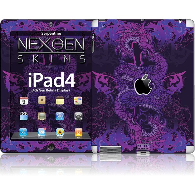 Nexgen Skins su 3D efektu, skirtas iPad 2/3/4 (Serpentine 3D)