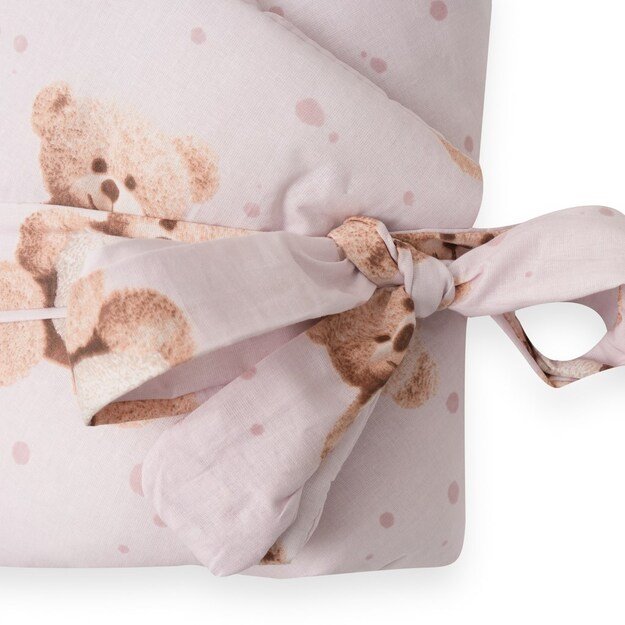 Baby wrap New Baby Love Teddy bear 80x80 cm pink 1