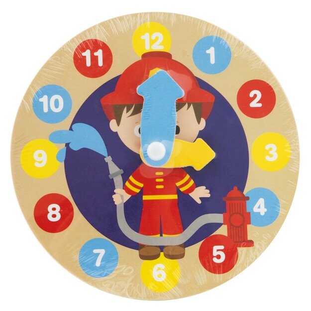 Mano pirmasis medinis laikrodis 14 cm Ugniagesys