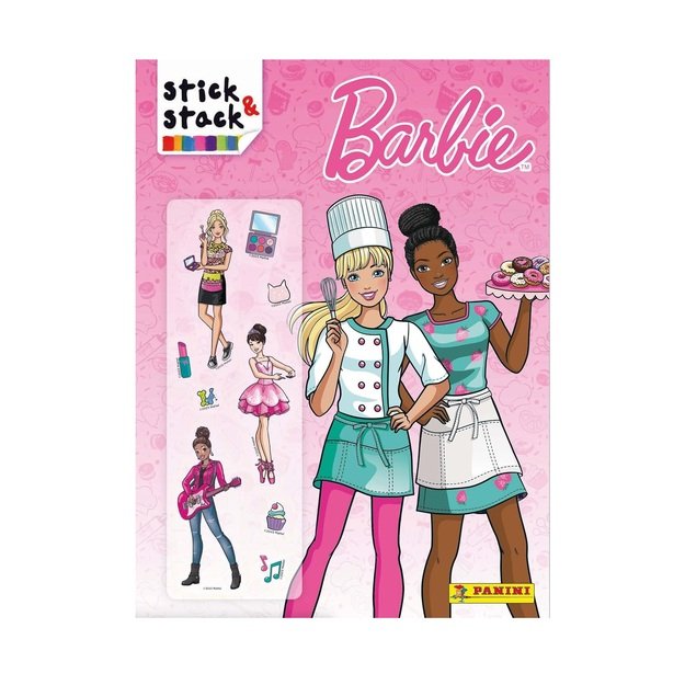 Kūrybingas lipdukų rinkinys + Barbės spalvinimo knygelės 1