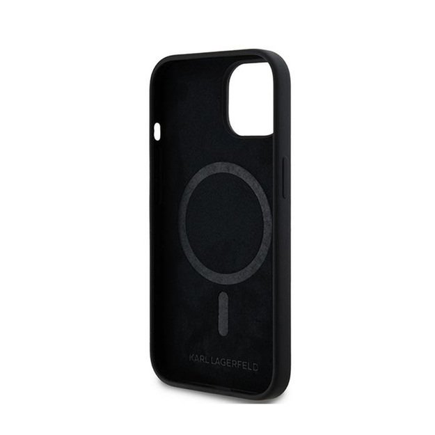 „Karl Lagerfeld“ silikoninis „Karl & Choupette MagSafe“ dėklas, skirtas „iPhone 15 Plus / 14 Plus“ (juodas) 7