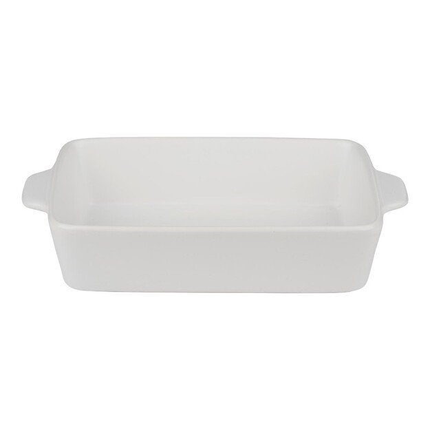 Alpina - Keraminis stačiakampis orkaitėje kepimo indas 28x18x6 cm (baltas) 2
