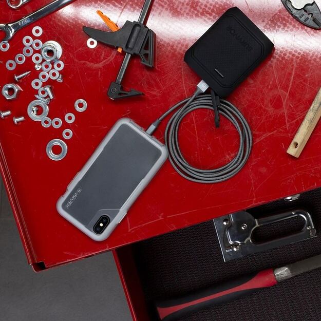 Griffin Survivor Endurance – dėklas, skirtas iPhone Xs Max (skaidrus/pilkas) 9