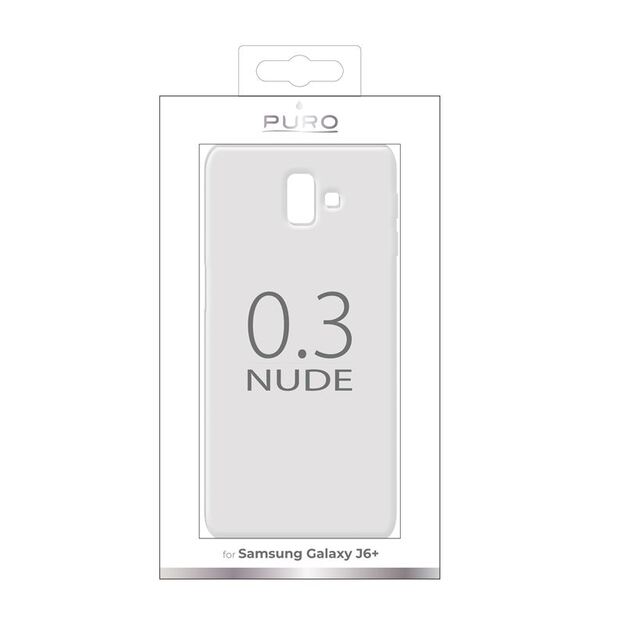 PURO 0.3 Nude – dėklas, skirtas Samsung Galaxy J6+ (skaidrus) 6