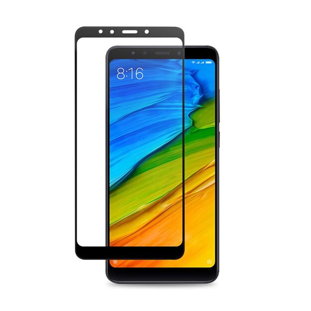 Crong 7D nano lankstus stiklas – pilnai dengianti hibridinė ekrano apsauga 9H Xiaomi Redmi 5 2
