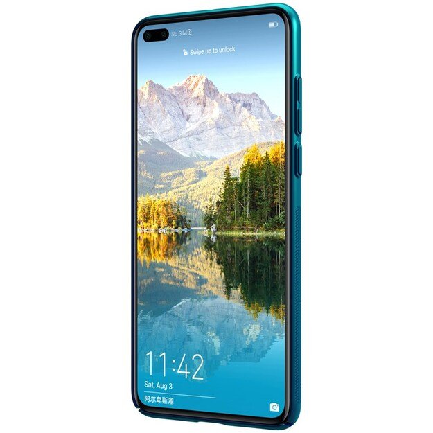 Nillkin Super Frosted Shield – dėklas, skirtas Huawei P40 (Peacock Blue) 11