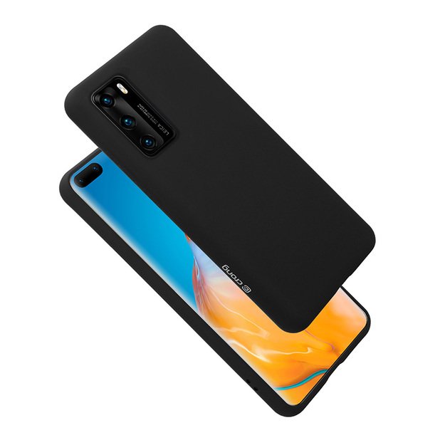 Crong Color Cover – lankstus dėklas, skirtas Huawei P40 (juodas)