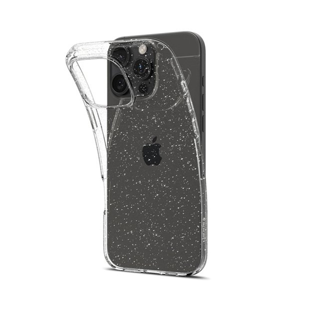 „Spigen“ skystųjų kristalų blizgučių dėklas, skirtas „iPhone 16 Pro“ (skaidrus) 3