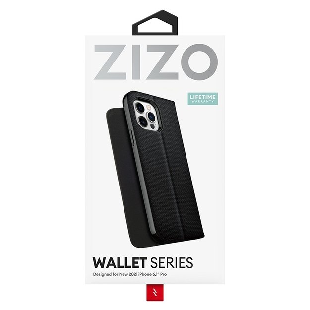 ZIZO WALLET serijos iPhone 13 Pro dėklas – juodas 12