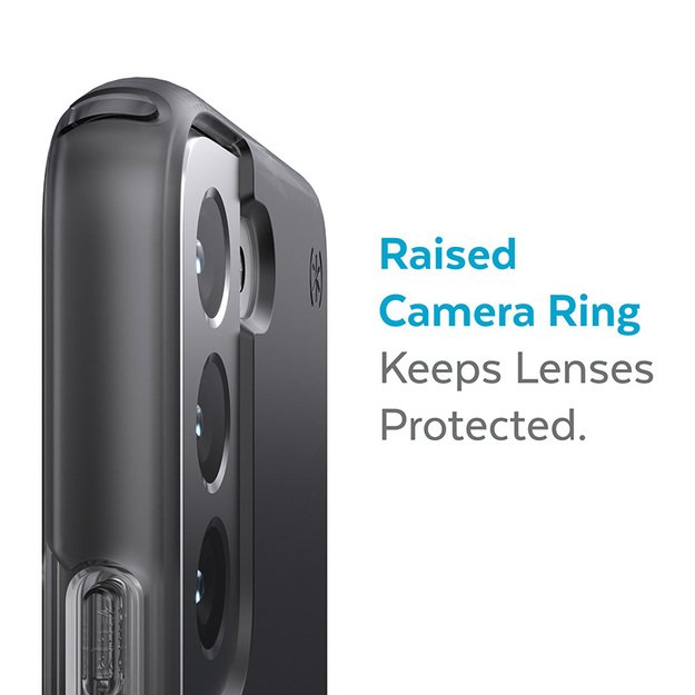 Speck Presidio Perfect-Mist – Samsung Galaxy S22+ dėklas su MICROBAN (Obsidian) 27